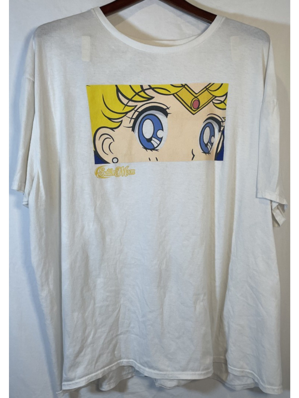 Sailor Moon Usagi Tsukino Her Eyes Anime Graphic T-Shirt White - XXL